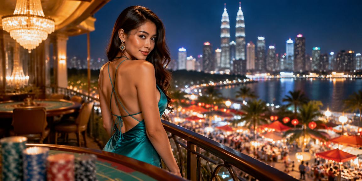 Pemandangan bandar Kuala Lumpur dengan tema bertaruh